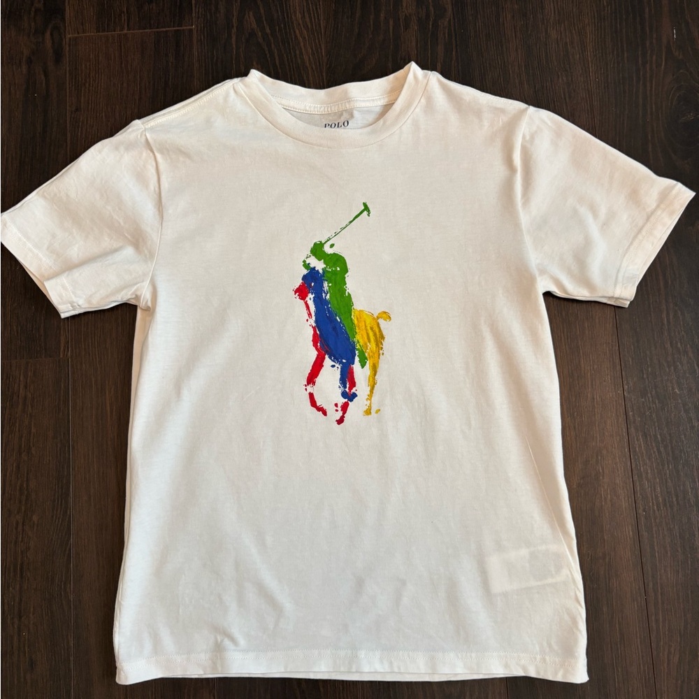 Polo by Ralph Lauren Kids White Tee with Colorful Logo